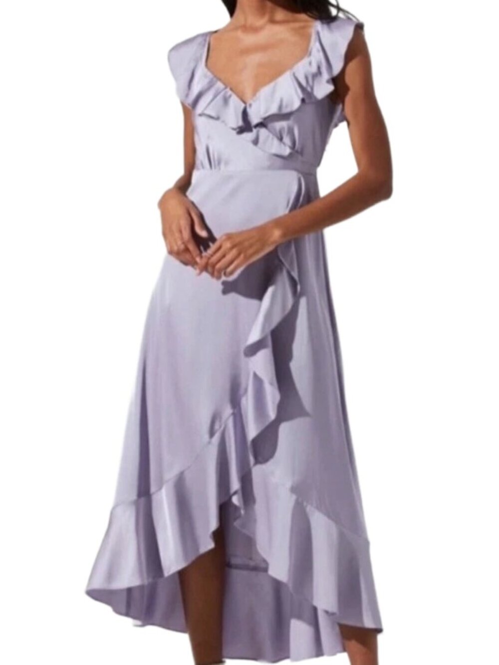 Astr the Label Wilshire Ruffle Open Back Midi Dress Size M NWT